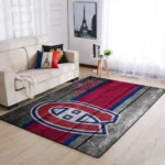 Montreal Canadiens Nhl Team Logo Area Rugs Wooden Style Living Room Carpet Sports Rug Regtangle Carpet Floor Decor Home Decor 0