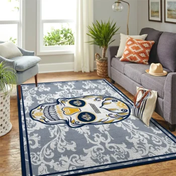 Nashville Predators Nhl Area Rugs Skull Flower Style Living Room Carpet Sports Rug Regtangle Carpet Floor Decor Home Decor 0