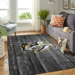Nashville Predators Nhl Team Logo Grey Area Rugs Wooden Style Living Room Carpet Sports Rug Regtangle Carpet Floor Decor Home Decor 0