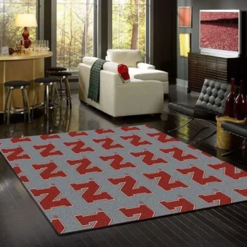 Nebraska Cornhuskers Area Rug Football Team Logo Carpet Living Room Rugs Rug Regtangle Carpet Floor Decor Home Decor V8313 0