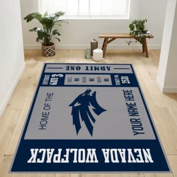 Nevada Wolfpack Ncaa Area Rug Living Room And Bed Room Rug Rug Regtangle Carpet Floor Decor Home Decor 0