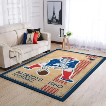 New England Patriots Nfl Area Rugs Retro Style Living Room Carpet Team Logo Sports Rug Regtangle Carpet Floor Decor Home Decor 0