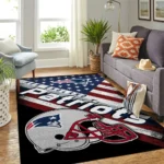 New England Patriots Nfl Area Rugs Team Logo American Flag Style Living Room Carpet Sports Rug Regtangle Carpet Floor Decor Home Decor 0
