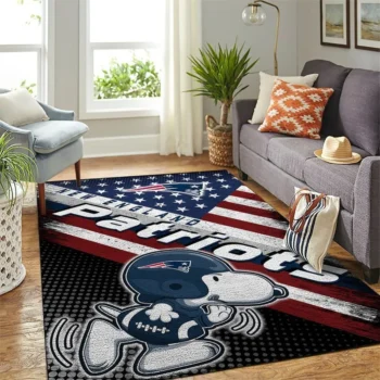 New England Patriots Nfl Team Logo Snoopy Us Style Area Rug Living Room And Bed Room Rug Rug Regtangle Carpet Floor Decor Home Decor 0