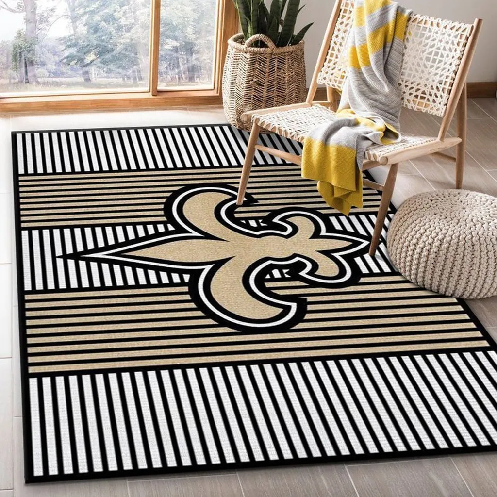 New Orleans Saints Nfl 1 Area Rug Living Room And Bed Room Rug Rug Regtangle Carpet Floor Decor Home Decor 0 New Orleans Saints Nfl 1 Area Rug Living Room And Bed Room Rug Rug Regtangle Carpet Floor Decor Home Decor 0