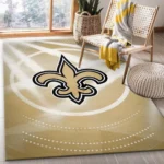 New Orleans Saints Nfl 12 Area Rug Living Room And Bed Room Rug Rug Regtangle Carpet Floor Decor Home Decor 0