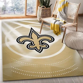 New Orleans Saints Nfl 12 Area Rug Living Room And Bed Room Rug Rug Regtangle Carpet Floor Decor Home Decor 0