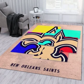 New Orleans Saints Nfl 18 Area Rug Living Room And Bed Room Rug Rug Regtangle Carpet Floor Decor Home Decor 0