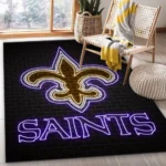 New Orleans Saints Nfl 9 Area Rug Living Room And Bed Room Rug Rug Regtangle Carpet Floor Decor Home Decor 0
