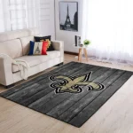New Orleans Saints Nfl Area Rugs Football Living Room Carpet Team Logo Wooden Home Rug Regtangle Carpet Floor Decor Home Decor 0