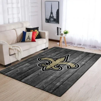 New Orleans Saints Nfl Area Rugs Football Living Room Carpet Team Logo Wooden Home Rug Regtangle Carpet Floor Decor Home Decor 0