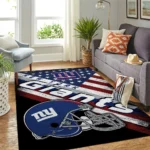 New York Giants Nfl Area Rugs Team Logo American Flag Style Living Room Carpet Sports Rug Regtangle Carpet Floor Decor Home Decor 0