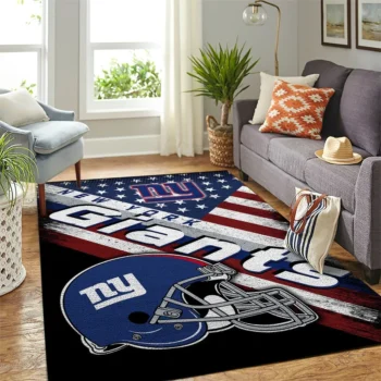 New York Giants Nfl Area Rugs Team Logo American Flag Style Living Room Carpet Sports Rug Regtangle Carpet Floor Decor Home Decor 0