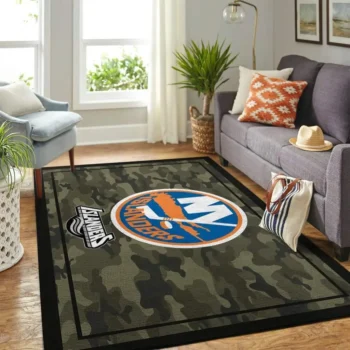 New York Islanders Nhl Area Rugs Camo Style Living Room Carpet Team Logo Home Rug Regtangle Carpet Floor Decor Home Decor 0