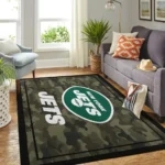 New York Jets Nfl Area Rugs Camo Style Living Room Carpet Team Logo Home Rug Regtangle Carpet Floor Decor Home Decor 0