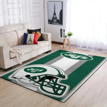 New York Jets Nfl Area Rugs Team Logo Helmet Living Room Carpet Sports Rug Regtangle Carpet Floor Decor Home Decor 0