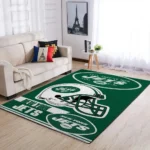 New York Jets Nfl Team Logo Helmet Rectangle Area Rug Area Rug Living Room Carpet Rug Regtangle Carpet Floor Decor Home Decor 0