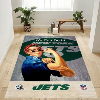 New York Jets Nfl Team Logo Rug Bedroom Rug Us Gift Decor Living Room Area Rug Home Decor 0