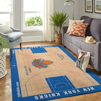 New York Knicks Court Area Rug Nba Basketball Team Logo Carpet Living Room Rugs Rug Regtangle Carpet Floor Decor Home Decor 0