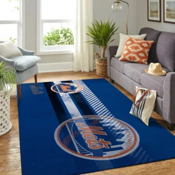 New York Mets Mlb Area Rugs Living Room Carpet Team Logo Sports Rug Regtangle Carpet Floor Decor Home Decor 0