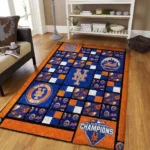 New York Mets Mlb Baseball Area Rug Baseball Rug Regtangle Carpet Floor Decor Home Decor V5086 0