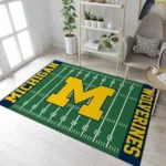 Nfl Team Michigan Wolverines Home Field Area Rug Living Room And Bed Room Rug Rug Regtangle Carpet Floor Decor Home Decor 0