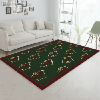 Nhl Repeat Minnesota Wild Area Rug Living Room And Bed Room Rug Rug Regtangle Carpet Floor Decor Home Decor 0