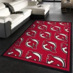 Nhl Repeat New Jersey Devils Area Rug Living Room And Bed Room Rug Rug Regtangle Carpet Floor Decor Home Decor 0