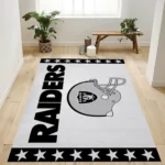 Oakland Raiders 3 Banner Nfl Team Logo Rug Bedroom Rug Us Gift Decor 0