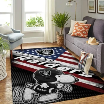 Oakland Raiders Nfl Area Rugs American Flag Snoopy Living Room Carpet Team Logo Sports Rug Regtangle Carpet Floor Decor Home Decor 0