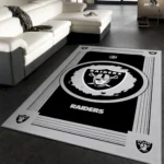 Oakland Raiders Nfl Logo Style Rug Room Carpet Custom Area Floor Home 0