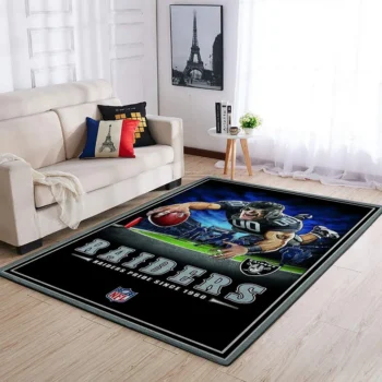 Oakland Raiders Nfl Team Pride Rectangle Area Rug Area Rug Living Room Carpet Rug Regtangle Carpet Floor Decor Home Decor 0