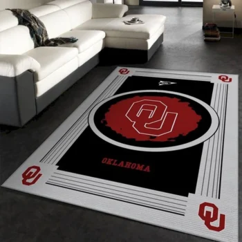 Oklahoma Sooners Ncaa Team Logo Nice Gift Home Decor Rectangle Area Ru 0