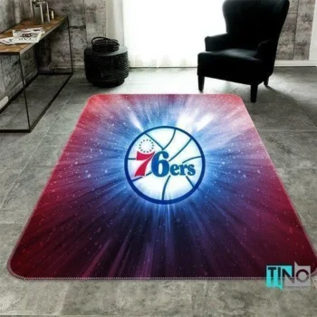 Philadelphia 76ers Area Rug Nba Basketball Team Logo Carpet Living Room Rugs Rug Regtangle Carpet Floor Decor Home Decor V1720 0