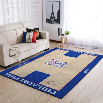 Philadelphia 76ers Area Rug Nba Basketball Team Logo Carpet Living Room Rugs Rug Regtangle Carpet Floor Decor Home Decor V1721 0