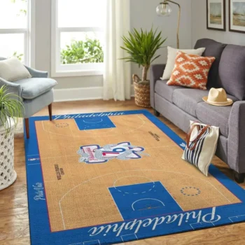 Philadelphia 76ers Court Area Rug Nba Basketball Team Logo Carpet Living Room Rugs Rug Regtangle Carpet Floor Decor Home Decor 0