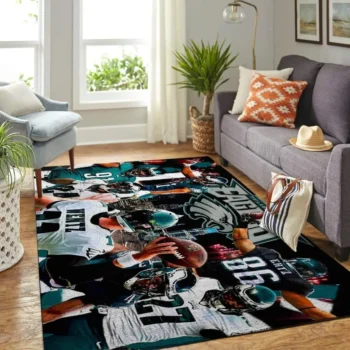 Philadelphia Eagles Area Rug Nfl Football Team Logo Carpet Living Room Rugs Rug Regtangle Carpet Floor Decor Home Decor V1716 0