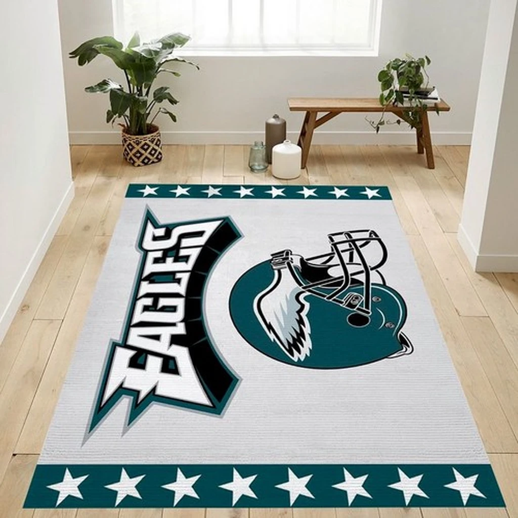 Philadelphia Eagles Helmet Nfl Team Logo Rug Bedroom Rug Home Decor Fl 0 Philadelphia Eagles Helmet Nfl Team Logo Rug Bedroom Rug Home Decor Fl 0