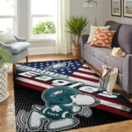 Philadelphia Eagles Nfl Area Rugs American Flag Snoopy Living Room Carpet Team Logo Sports Rug Regtangle Carpet Floor Decor Home Decor 0