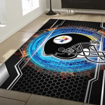 Pittsburgh Steelers Rug Football Nfl Area Rug Sport Art Home Living Decor 0