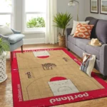 Portland Trail Blazers Court Area Rug Nba Basketball Team Logo Carpet Living Room Rugs Rug Regtangle Carpet Floor Decor Home Decor 0