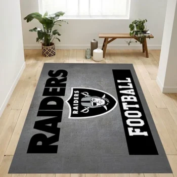 Raiders Football Banner Nfl Logo Area Rug For Gift Living Room Rug Hom 0