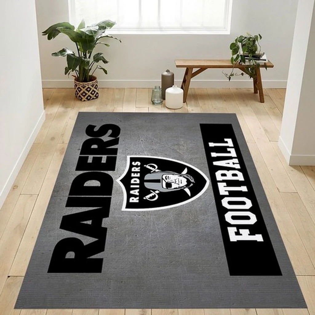 Raiders Football Banner Nfl Logo Area Rug For Gift Living Room Rug Hom 0 Raiders Football Banner Nfl Logo Area Rug For Gift Living Room Rug Hom 0