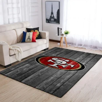 San Francisco 49ers Nfl Area Rugs Football Living Room Carpet Team Logo Wooden Home Rug Regtangle Carpet Floor Decor Home Decor 0