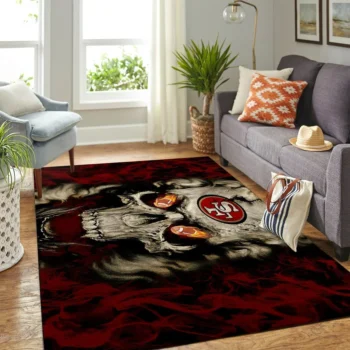 San Francisco 49ers Nfl Area Rugs Team Logo Skull Style Living Room Carpet Sports Rug Regtangle Carpet Floor Decor Home Decor 0