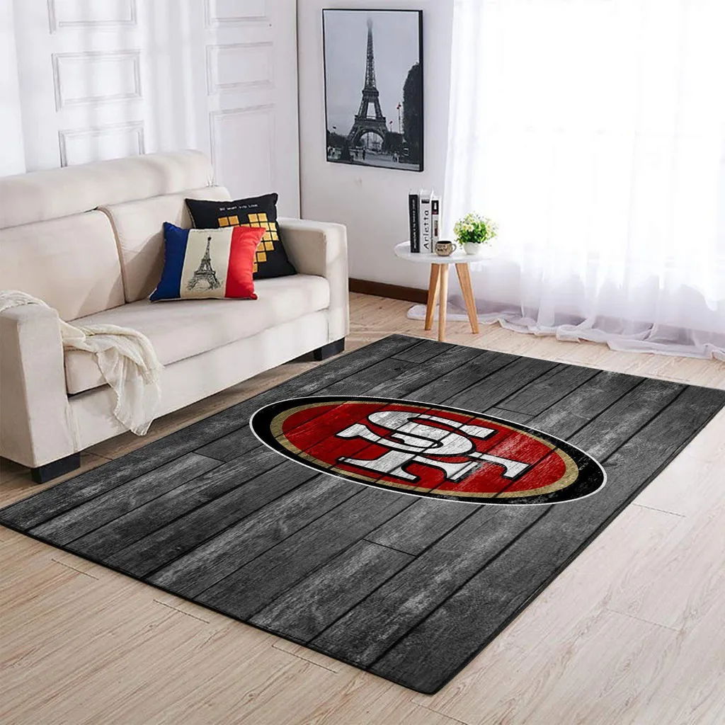 San Francisco 49ers Nfl Team Logo Grey Area Rugs Wooden Style Living Room Carpet Sports Rug Regtangle Carpet Floor Decor Home Decor 0 San Francisco 49ers Nfl Team Logo Grey Area Rugs Wooden Style Living Room Carpet Sports Rug Regtangle Carpet Floor Decor Home Decor 0