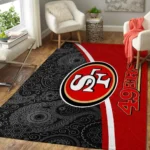 San Francisco 49ers Super Bowl Football Area Rug Floor Decor The Us Decor V6 0