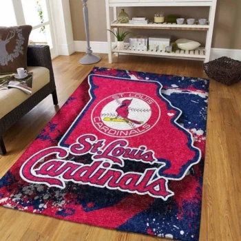 St Louis Cardinals Mlb Baseball Area Rug Baseball Rug Regtangle Carpet Floor Decor Home Decor V6698 0