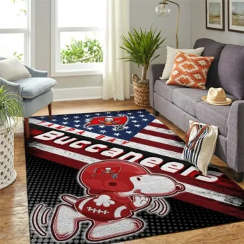 Tampa Bay Buccaneers Nfl Area Rugs American Flag Snoopy Living Room Carpet Team Logo Sports Rug Regtangle Carpet Floor Decor Home Decor 0