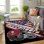 Tampa Bay Buccaneers Nfl Area Rugs Team Logo American Flag Style Living Room Carpet Sports Rug Regtangle Carpet Floor Decor Home Decor 0